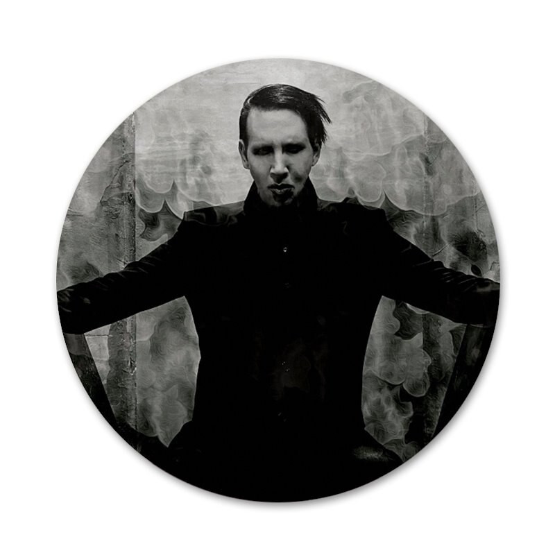 Marilyn Manson ženklelis sagės segtukas Priedai drabužiams Kuprinės dekoravimo dovana 58 mm