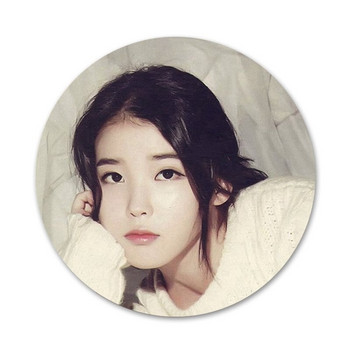 kpop IU Lee Ji eun Icons Pins Διακοσμητικό σήμα Καρφίτσες Μεταλλικές κονκάρδες για ρούχα Διακόσμηση σακιδίου πλάτης 58mm