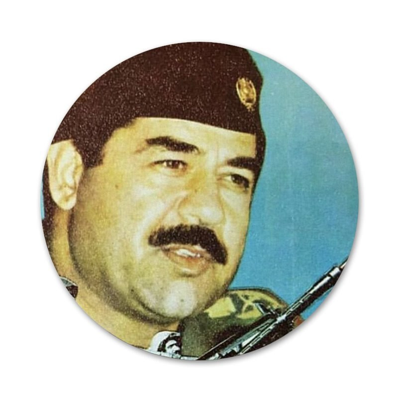 Saddam Hussein Irak Arapske ikone Igle Dekoracija znački Broševi Metalne značke za odjeću Dekoracija ruksaka 58 mm