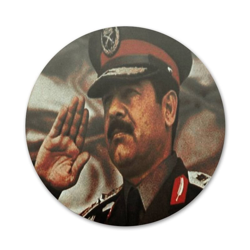 Saddam Hussein Irak Arapske ikone Igle Dekoracija znački Broševi Metalne značke za odjeću Dekoracija ruksaka 58 mm