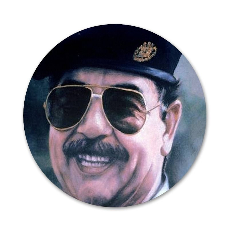 Saddam Hussein Irak Arapske ikone Igle Dekoracija znački Broševi Metalne značke za odjeću Dekoracija ruksaka 58 mm