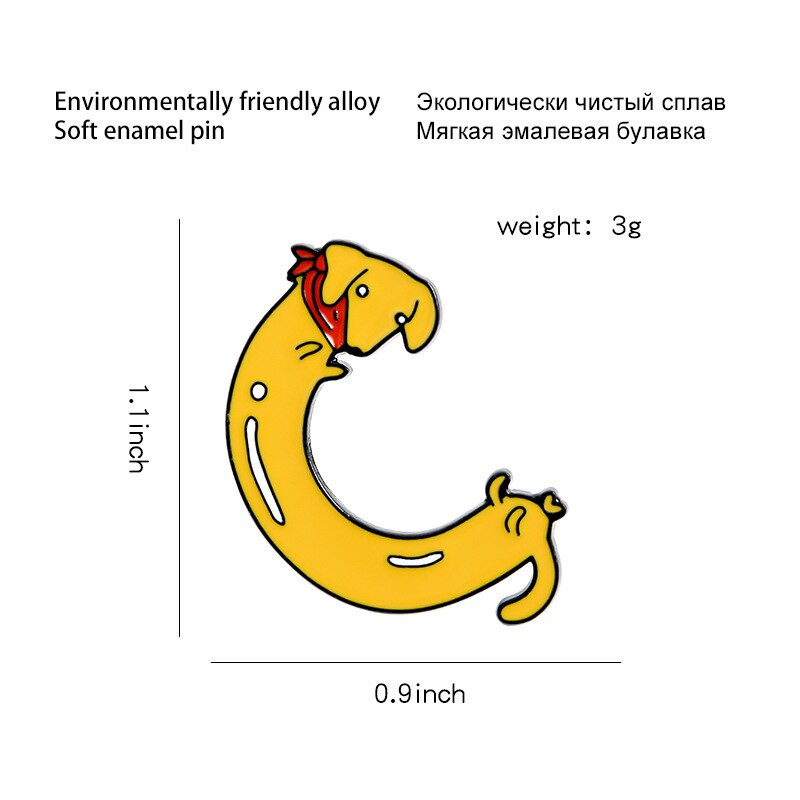 Dachshund σμάλτο καρφίτσα σκύλος κουτάβι καρφίτσες καρτούν αστείες κονκάρδες ζώων Τσάντα πουκάμισο πέτο καρφίτσα πόρπη σκυλιά Δώρο για σκύλους γονείς