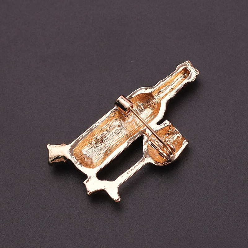 Divat vörösboros üveg mini melltűk poharak pár tűk Vörösboros palack csésze fibulák zománctű jelvény szerelmeseknek legjobb barát