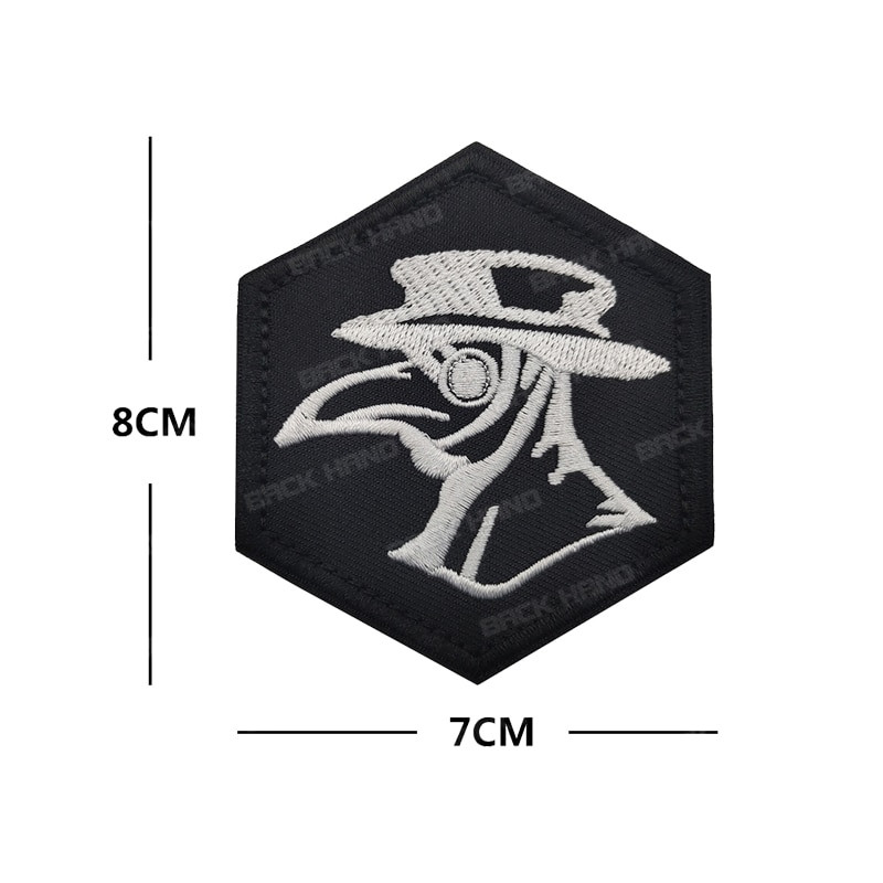 1 kom 3D Plague Doctor Hero Medicinsko osoblje Flaster za vezenje Plague Survivor Bedž Borbena kuka i petlja Ruksak Šešir Aplikacija