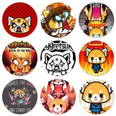 58 mm crtane TV serije aggretsuko modne ikone Igle Dekoracija znački Broševi Metalne značke za odjeću Dekoracija ruksaka