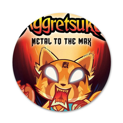 58 mm crtane TV serije aggretsuko modne ikone Igle Dekoracija znački Broševi Metalne značke za odjeću Dekoracija ruksaka