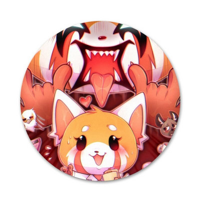 58 mm crtane TV serije aggretsuko modne ikone Igle Dekoracija znački Broševi Metalne značke za odjeću Dekoracija ruksaka