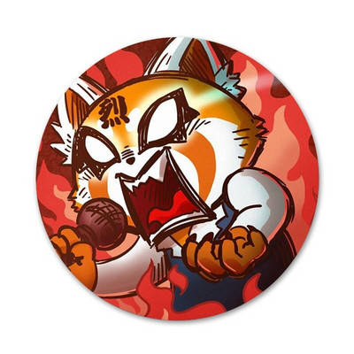 58 mm crtane TV serije aggretsuko modne ikone Igle Dekoracija znački Broševi Metalne značke za odjeću Dekoracija ruksaka