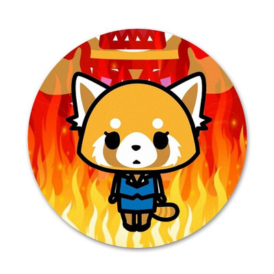 58 mm crtane TV serije aggretsuko modne ikone Igle Dekoracija znački Broševi Metalne značke za odjeću Dekoracija ruksaka