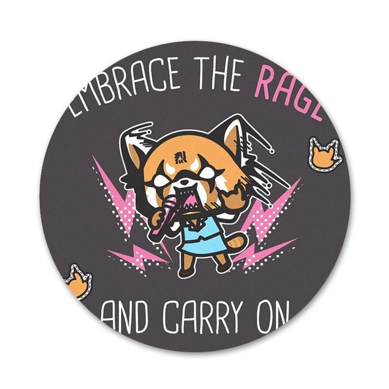 58 mm crtane TV serije aggretsuko modne ikone Igle Dekoracija znački Broševi Metalne značke za odjeću Dekoracija ruksaka