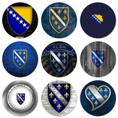 Zastava Bosne i Hercegovine Bedž Broš Igla Dodaci Za Odjeću Ruksak Dekoracija Poklon 58 mm