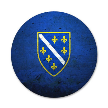 Σημαία Βοσνίας και Ερζεγοβίνης Αξεσουάρ καρφίτσας καρφίτσας σημαίας για ρούχα Διακοσμητικό σακίδιο πλάτης δώρο 58mm