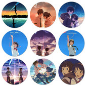 Anime Sinu nimi Kimi no Na wa Ikoonid Pins Märgi kaunistus Prossid Metallist rinnamärgid riiete jaoks Seljakoti kaunistus 58mm