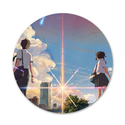 Anime Sinu nimi Kimi no Na wa Ikoonid Pins Märgi kaunistus Prossid Metallist rinnamärgid riiete jaoks Seljakoti kaunistus 58mm