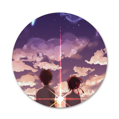 Anime Sinu nimi Kimi no Na wa Ikoonid Pins Märgi kaunistus Prossid Metallist rinnamärgid riiete jaoks Seljakoti kaunistus 58mm