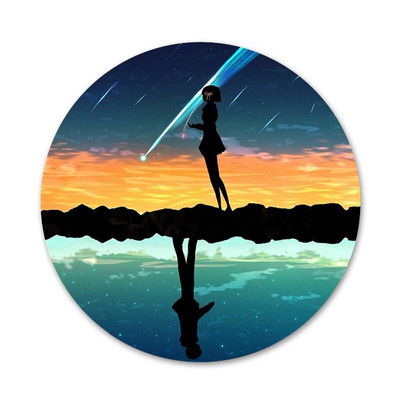 Anime Sinu nimi Kimi no Na wa Ikoonid Pins Märgi kaunistus Prossid Metallist rinnamärgid riiete jaoks Seljakoti kaunistus 58mm