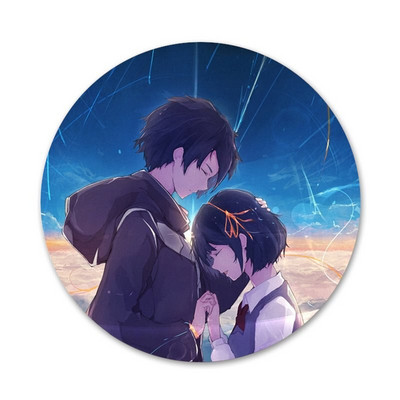 Anime Sinu nimi Kimi no Na wa Ikoonid Pins Märgi kaunistus Prossid Metallist rinnamärgid riiete jaoks Seljakoti kaunistus 58mm