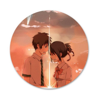 Anime Sinu nimi Kimi no Na wa Ikoonid Pins Märgi kaunistus Prossid Metallist rinnamärgid riiete jaoks Seljakoti kaunistus 58mm