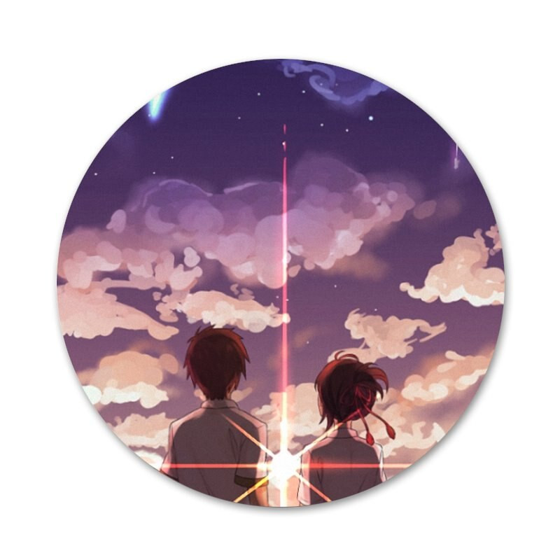 Anime Sinu nimi Kimi no Na wa Ikoonid Pins Märgi kaunistus Prossid Metallist rinnamärgid riiete jaoks Seljakoti kaunistus 58mm