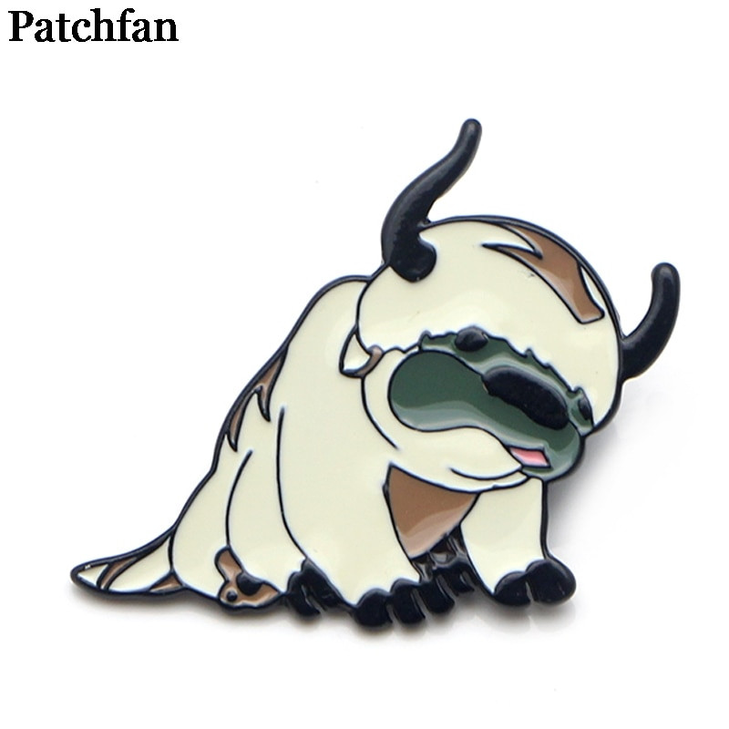 Patchfan Avatar κινουμένων σχεδίων momo Γραβάτα ψευδάργυρου Καρφίτσες σακίδιο πλάτης καρφίτσες ρούχων για άνδρες γυναικεία διακοσμητικά σήματα καπέλων μετάλλιο A2263