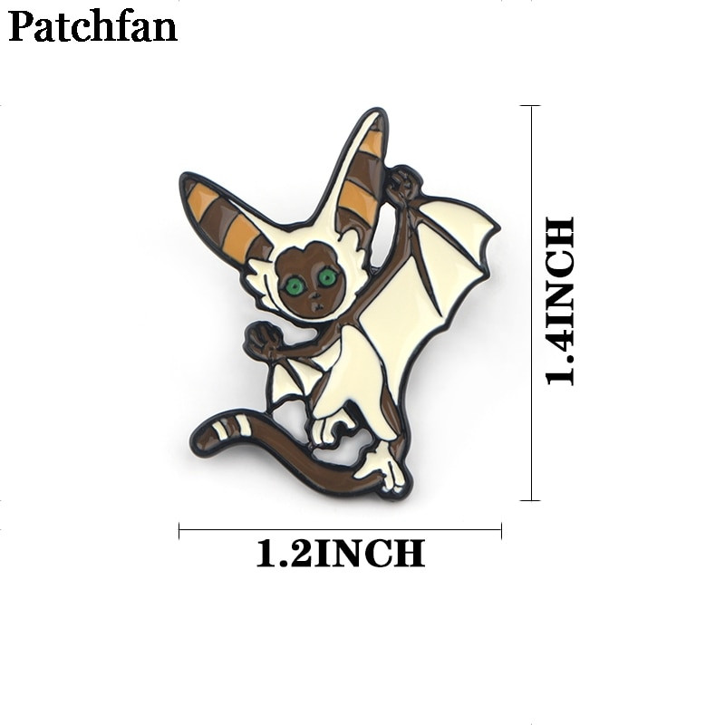 Patchfan Avatar κινουμένων σχεδίων momo Γραβάτα ψευδάργυρου Καρφίτσες σακίδιο πλάτης καρφίτσες ρούχων για άνδρες γυναικεία διακοσμητικά σήματα καπέλων μετάλλιο A2263