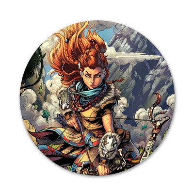 Horizon Zero Dawn Ikone Igle Dekoracija znački Broševi Metalne značke za odjeću Dekoracija ruksaka 58 mm