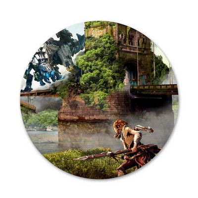 Horizon Zero Dawn Ikone Igle Dekoracija znački Broševi Metalne značke za odjeću Dekoracija ruksaka 58 mm