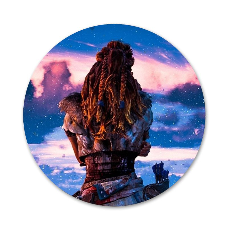 Horizon Zero Dawn Ikone Igle Dekoracija znački Broševi Metalne značke za odjeću Dekoracija ruksaka 58 mm