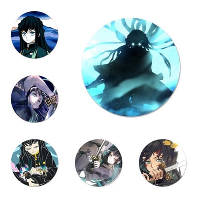 Kimetsu no Yaiba Muichiro Tokito Badge καρφίτσα καρφίτσα Αξεσουάρ για ρούχα Σακίδιο πλάτης Δώρο Δώρο 58mm