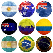 Kolumbija Brazil Argentina Australija Ikone zastave Igle Dekoracija značke Broševi Metalne značke za odjeću Dekoracija ruksaka