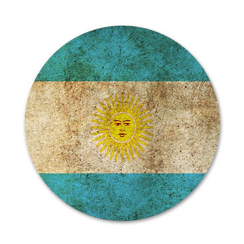 Колумбия Бразилия Аржентина Австралия Икони на знамена Щифтове Декорация на значки Брошки Метални значки за дрехи Декорация на раница