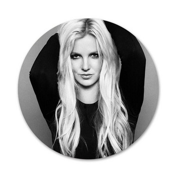 58 χιλιοστά Britney Spears Icons Pins Διακοσμητικό σήμα Καρφίτσες Μεταλλικές κονκάρδες για ρούχα Διακόσμηση σακιδίου πλάτης