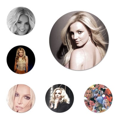 58 χιλιοστά Britney Spears Icons Pins Διακοσμητικό σήμα Καρφίτσες Μεταλλικές κονκάρδες για ρούχα Διακόσμηση σακιδίου πλάτης