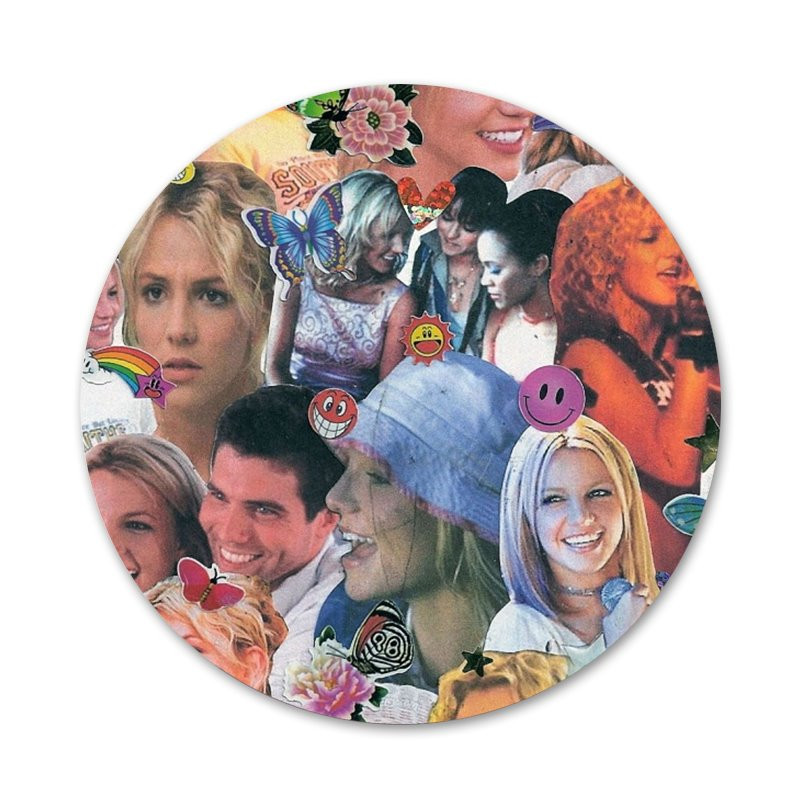 58 mm Britney Spears Ikone Igle Dekoracija znački Broševi Metalne značke za odjeću Dekoracija ruksaka