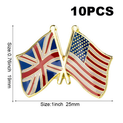 10 bucăți o mulțime din Marea Britanie și SUA insignă metalică ace broșă bijuterii Rozet în insigne pin