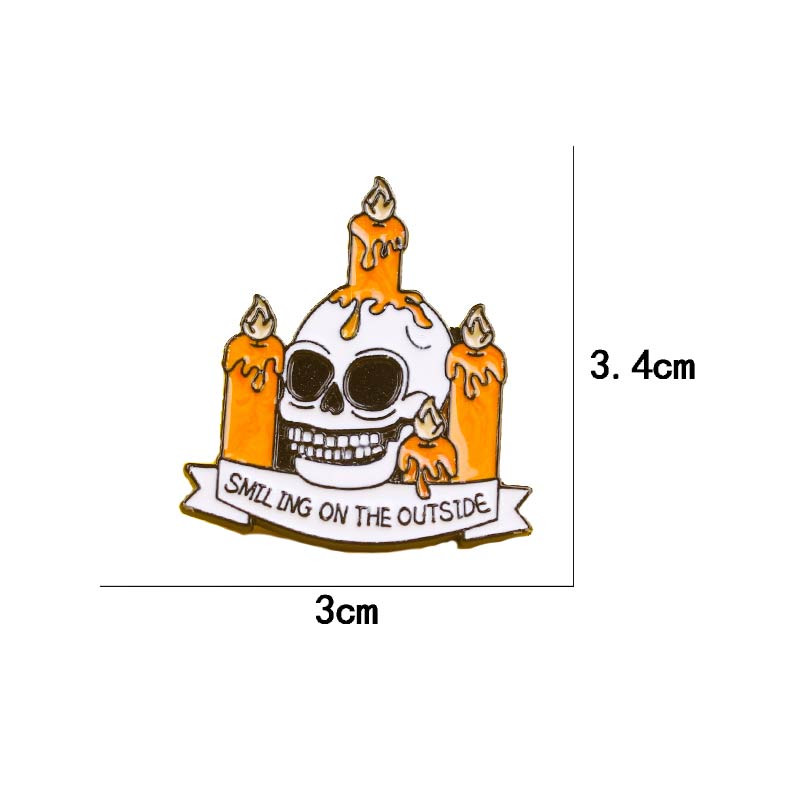 Koljumärk Skelett Pross Metallist ikoon Riided Reväärinõel Kingitus Ehted Aksessuaarid Metallist nööpnõelad riiete jaoks Kasvata taim Prossid Pin