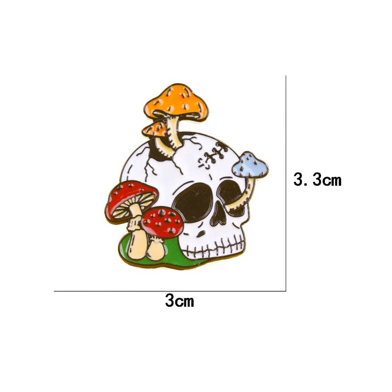 Koljumärk Skelett Pross Metallist ikoon Riided Reväärinõel Kingitus Ehted Aksessuaarid Metallist nööpnõelad riiete jaoks Kasvata taim Prossid Pin
