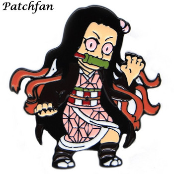 AD062 Patchfan Anime Μεταλλικό σμάλτο γιακά με αστείο σήμα Πέτο Πουκάμισο καρφίτσα κοσμήματα Παιδικό δώρο