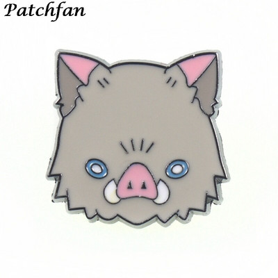 AD062 Patchfan Anime Metallist emailiga nööpnõelaga kaelarihm Naljakas märk Reväär Pross Särk Ehted Lastele Kingitus