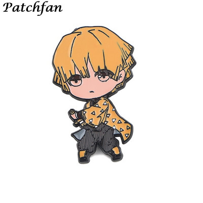 AD062 Patchfan Anime Metallist emailiga nööpnõelaga kaelarihm Naljakas märk Reväär Pross Särk Ehted Lastele Kingitus