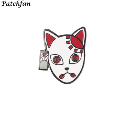 AD062 Patchfan Anime Metallist emailiga nööpnõelaga kaelarihm Naljakas märk Reväär Pross Särk Ehted Lastele Kingitus