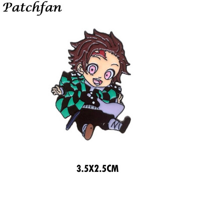 AD062 Patchfan Anime Metallist emailiga nööpnõelaga kaelarihm Naljakas märk Reväär Pross Särk Ehted Lastele Kingitus