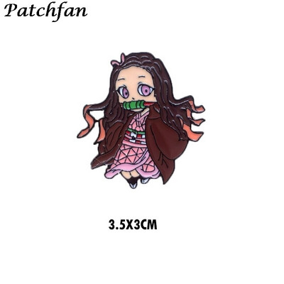 AD062 Patchfan Anime Metallist emailiga nööpnõelaga kaelarihm Naljakas märk Reväär Pross Särk Ehted Lastele Kingitus
