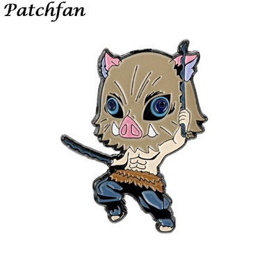 AD062 Patchfan Anime Metallist emailiga nööpnõelaga kaelarihm Naljakas märk Reväär Pross Särk Ehted Lastele Kingitus