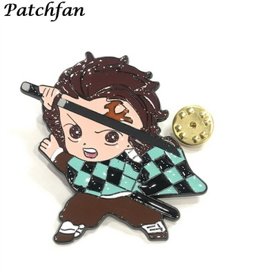 AD062 Patchfan Anime Metallist emailiga nööpnõelaga kaelarihm Naljakas märk Reväär Pross Särk Ehted Lastele Kingitus