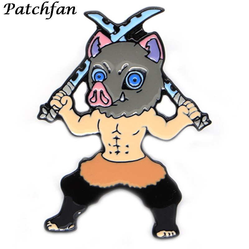 AD062 Patchfan Anime Metallist emailiga nööpnõelaga kaelarihm Naljakas märk Reväär Pross Särk Ehted Lastele Kingitus