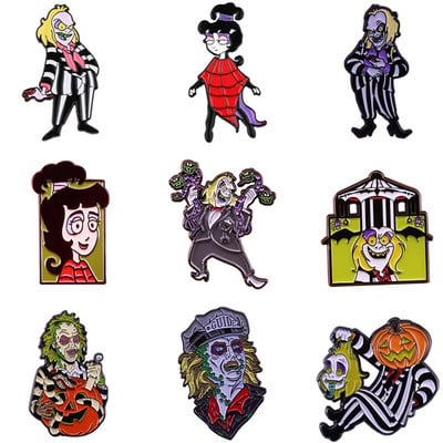 AD648 Patchfan Horror Moive Funny Pins Καρφίτσα μεταλλικό σήμα για σακίδιο πλάτης Ρούχα πουκάμισο γιακά σμάλτο καρφίτσα ανεμιστήρες Δώρα για γυναίκες άνδρες