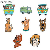 AD769 Patchfan crtani obiteljski pas broš Metalna značka Žene i muškarci Emajlirane igle Broševi za odjeću Ovratnik košulje Igla za par Pokloni