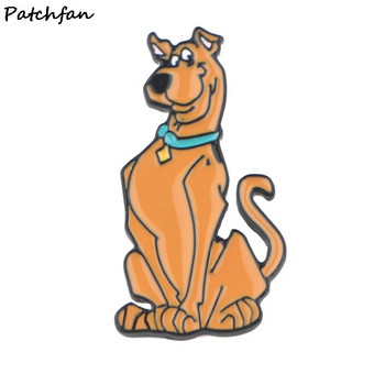 AD769 Patchfan Cartoon Family Dog Καρφίτσα Μεταλλικό σήμα Γυναικείες και ανδρικές καρφίτσες από σμάλτο Ρούχα καρφίτσες πουκάμισο γιακάς Δώρα για ζευγάρια