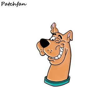 AD769 Patchfan Cartoon Family Dog Брошка Метална значка Жени и мъже Емайлирани игли Брошки за дрехи Яка на риза Игла за двойка Подаръци